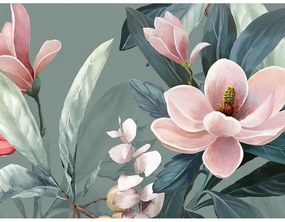 Rose zöld organikus pamut kétszemélyes ágyneműhuzat, 200 x 220 cm - Descanso