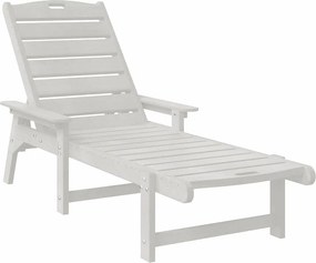 vidaXL Napozó Fehér 195,5 x 53 x 98,5 cm HDPE