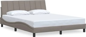 vidaXL tópszínű szövet ágykeret matrac nélkül Hanko 160 x 200 cm