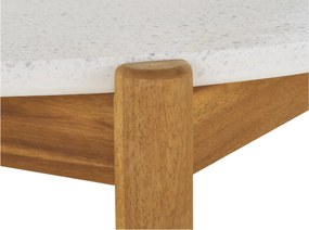 Étkezőasztal Terracina, fehér/natúr, ø 120 cm - House Nordic