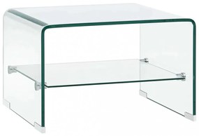 átlátszó edzett üveg dohányzóasztal 50 x 45 x 33 cm