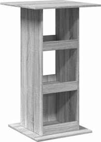 vidaXL szürke sonoma színű szerelt fa bárasztal tárolóval 60x60x102 cm