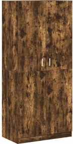 vidaXL füstös tölgy színű szerelt fa ruhásszekrény 80 x 52 x 180 cm