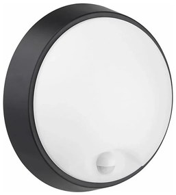 LED Kültéri fali lámpa érzékelővel LED/12W/230V IP65 fekete