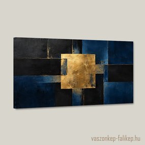 Arany Geometria falikép – Mély tónusú elegancia 40x23 cm