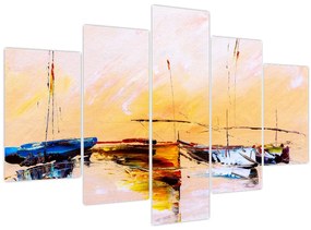 Kép - Csónak, festmény (150x105 cm)