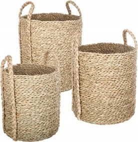 Tengeri Fű Kosár Szett 3 Db-os Boho stílusos