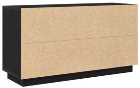 Oldalszekrény Fekete Tölgy 102x35x55 cm Mérnöki Fa