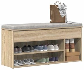 sonoma tölgy színű szerelt fa cipőpolc 102x30,5x45 cm