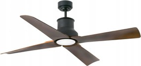 Faro Winche M Led mennyezeti ventilátor barna, DC motor, IP44, Led, 6 sebességes