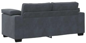 sötétszürke bársony loveseat kanapé 140 cm