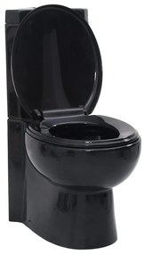Fekete kerámia fürdőszobai sarok WC