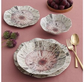 24 darabos színes porcelán étkészlet