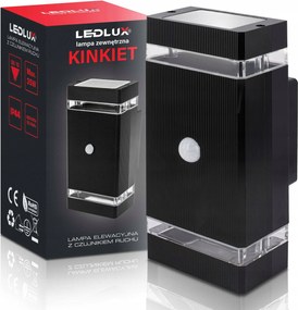 Kültéri fali lámpa Led kerti 2xGU10 Pir mozgásérzékelő