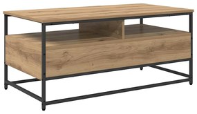 Dohányzóasztal fiókkal kézműves tölgy 100 x 51 x 45 cm Faanyag