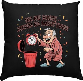 Nyugdíjas párna Nem kell semmi, fekete