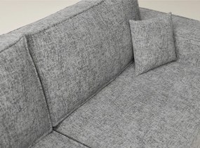 Szürke zsenília kinyitható-tárolóhelyes sarokkanapé (bal oldali-L alakú) Tonga – Maison de Rêve