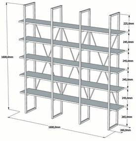 Beylerbeyi Walnut könyvespolc