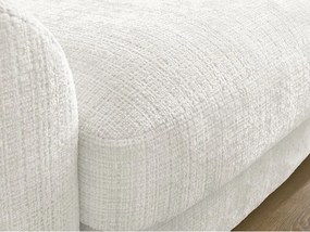 Fehér zsenília sarokkanapé (jobb oldali-heverő résszel) Leonore – Bobochic Paris