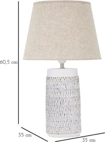 Bézs asztali lámpa textil búrával (magasság 60,5 cm) Nairobi – Mauro Ferretti