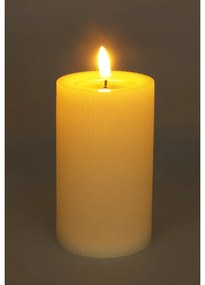 Kültéri LED gyertya 7,5 x 12,5 cm, bézs színű, elemes