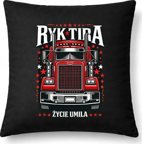 Nyomott mintás párna kamionsofőrnek Ryk Tira fekete