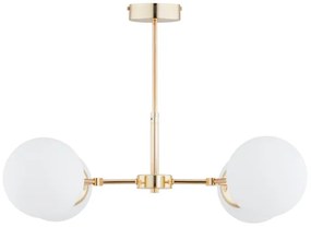 Csillár rúdon FOTON 4xE14/40W/230V arany/fehér