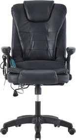 Irodai szék masszázs funkcióval, fekete, TYLER NEW