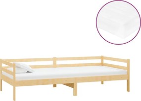 vidaXL tömör fenyőfa dívány matraccal 90 x 200 cm