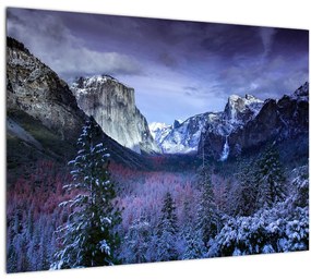 Téli hegyi tájkép (70x50 cm)