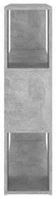 betonszürke szerelt fa térelválasztó könyvszekrény 100x24x94 cm