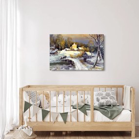 Kép - téli város (90x60 cm)