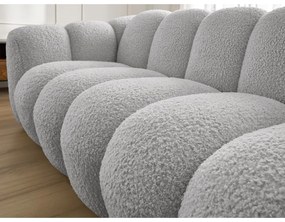 Világosszürke buklé kanapé 232 cm Hippolyte – Bobochic Paris