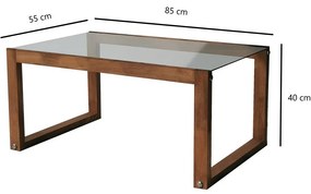 Via Wooden dohányzóasztal