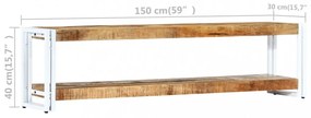 tömör mangófa TV-szekrény 150 x 30 x 40 cm