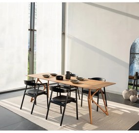 Muna étkezőszék tömör tölgyből, szürke ülőrésszel - Gazzda