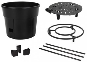 antracitszürke polipropilén paradicsomtermesztő Ø29,5 x 115 cm