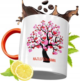 Narancssárga Bögre Anyukáknak Anyák Napjára fényképes nyomattal