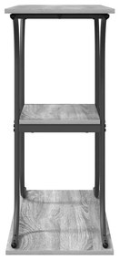 Konzolasztal polcokkal Szürke sonoma 101 x 35 x 80.5 cm Faanyag