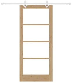 Csúszóajtó Barna 86 x 198.5 cm Fa és fém