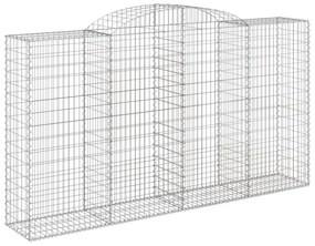 5 db íves horganyzott vas gabion kosár 300x50x160/180 cm