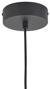 Art Deco függőlámpa fekete füstös és átlátszó üveggel, 5 izzós, LED-del - Lizzy