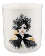 4 darabos étkészlet fekete/fehér/porcelán