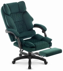 Ergonomikus irodai szék HC-1031 lábtartóval - zöld színű