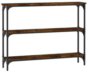 füstös tölgy színű szerelt fa tálalóasztal 100x22,5x75 cm