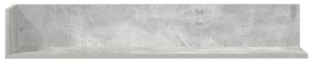 2 db betonszürke szerelt fa fali polc 100 x 16,5 x 16,5 cm