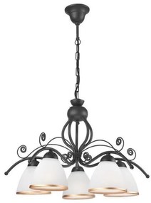 Csillár láncon RETRO II 5xE27/60W/230V antracit