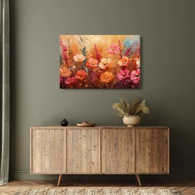 Kép - Virágos rét, festmény (90x60 cm)