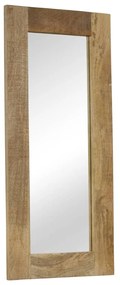 tömör mangófa keretű tükör 50 x 110 cm