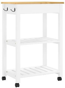 MONZA tömör fenyőfa konyhai kocsi 60 x 40 x 90 cm